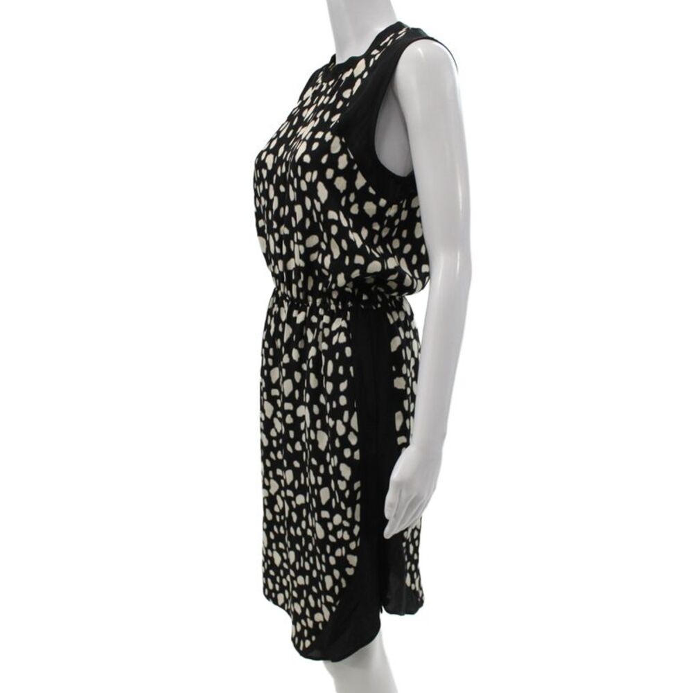 Sea New York Women Shift Dress Leopard Print Black Sleeveless Knee Size 2 - Picture 2 of 5